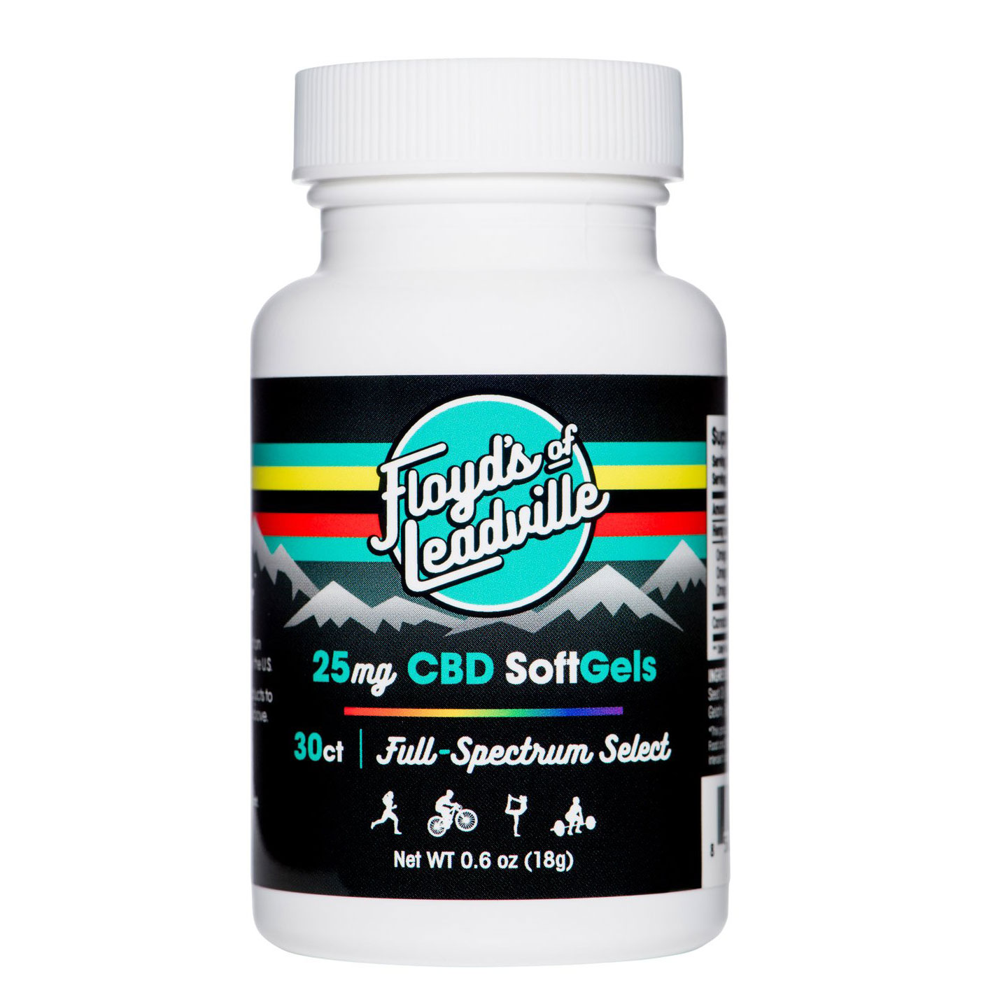 Floyd's of Leadville Full Spectrum CBD Hemp Oil Softgels, 25mg, 30/Count