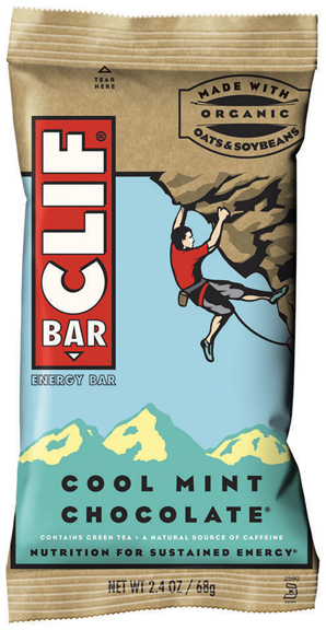 Clif Clif Bar, Cool Mint Chocolate, 12/Count