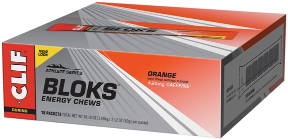 Clif Bloks Energy Chews, Orange, 18/Count