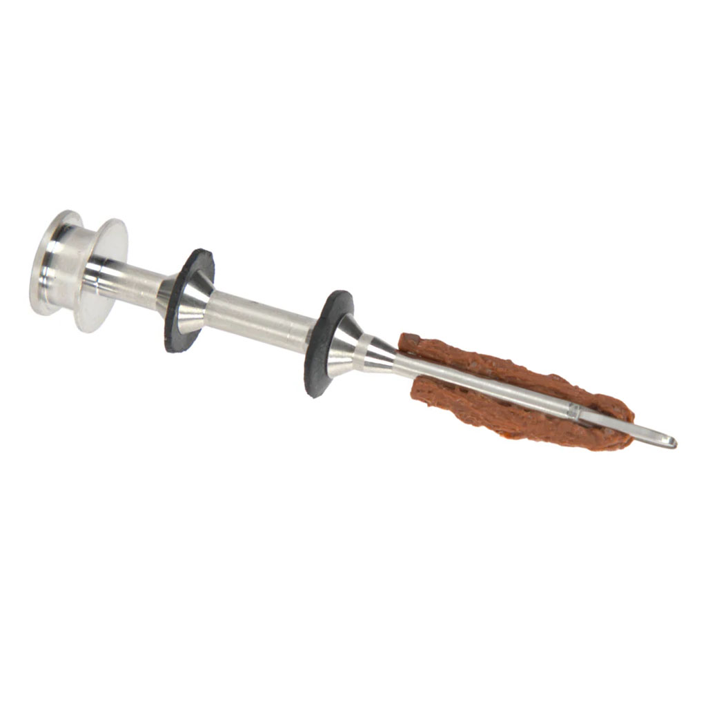 Garrett Dynamics ERM Axle Tire Plug Tool, Silver w/5x Bacon Strips