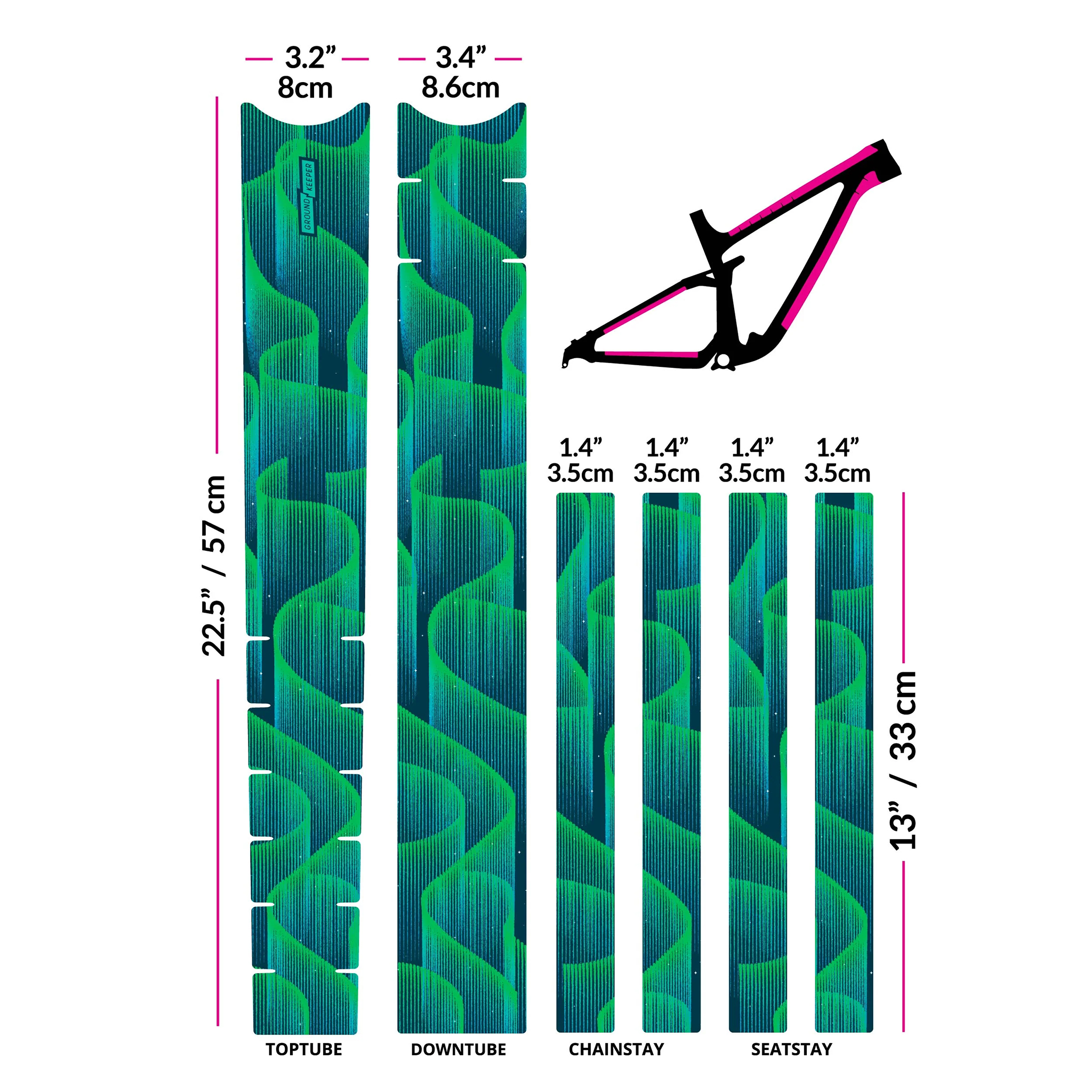 Ground Keeper Frame Keeper, Aurora Green Glossy