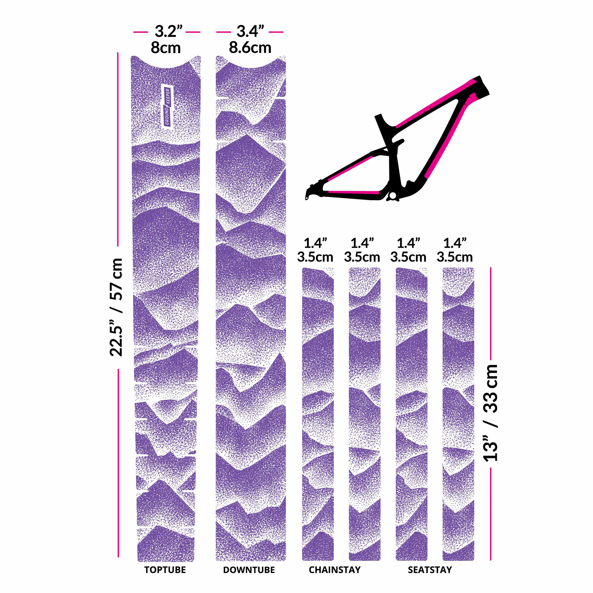 Ground Keeper Frame Keeper, Ridgelines Grape Glossy 