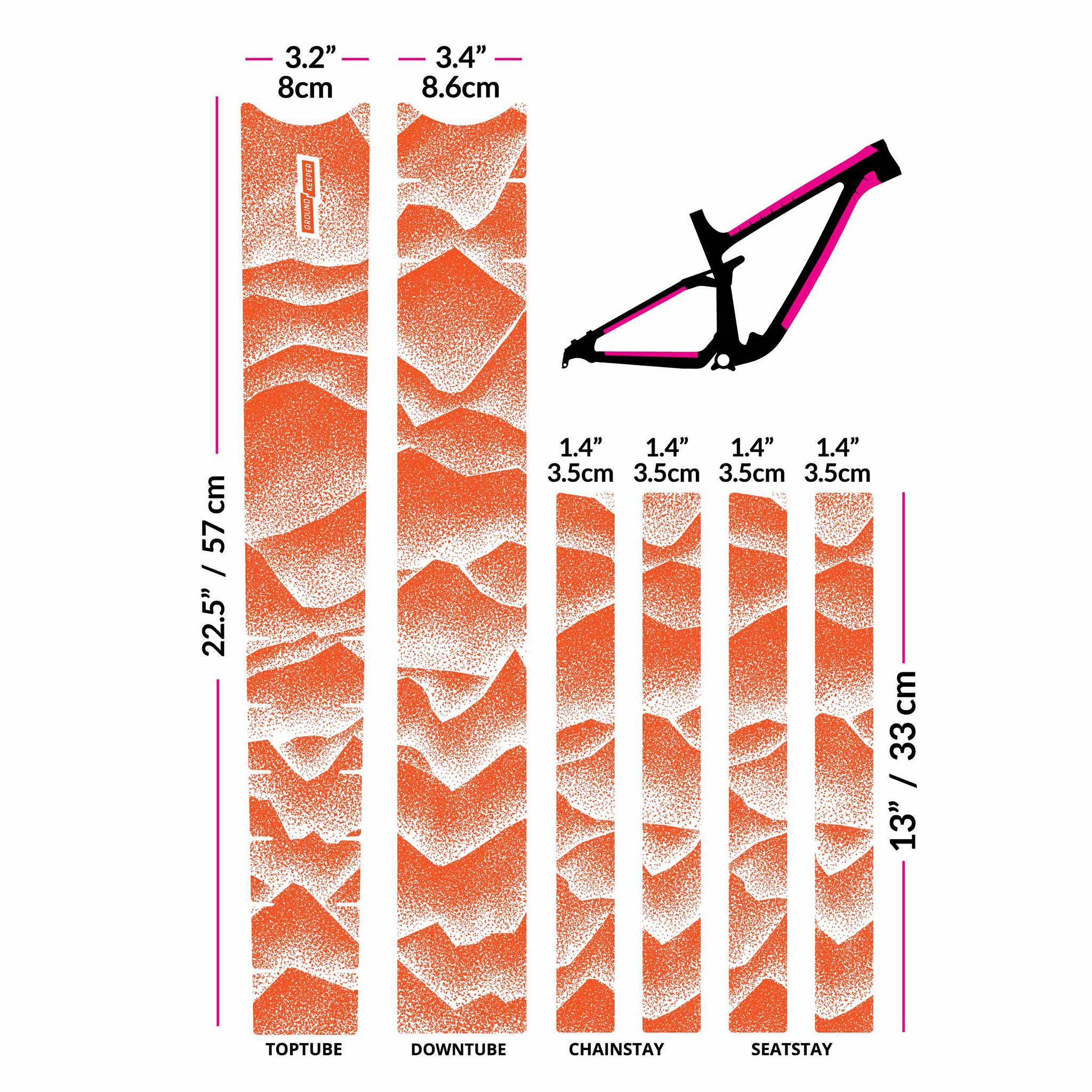 Ground Keeper Frame Keeper, Ridgelines Tangerine Glossy