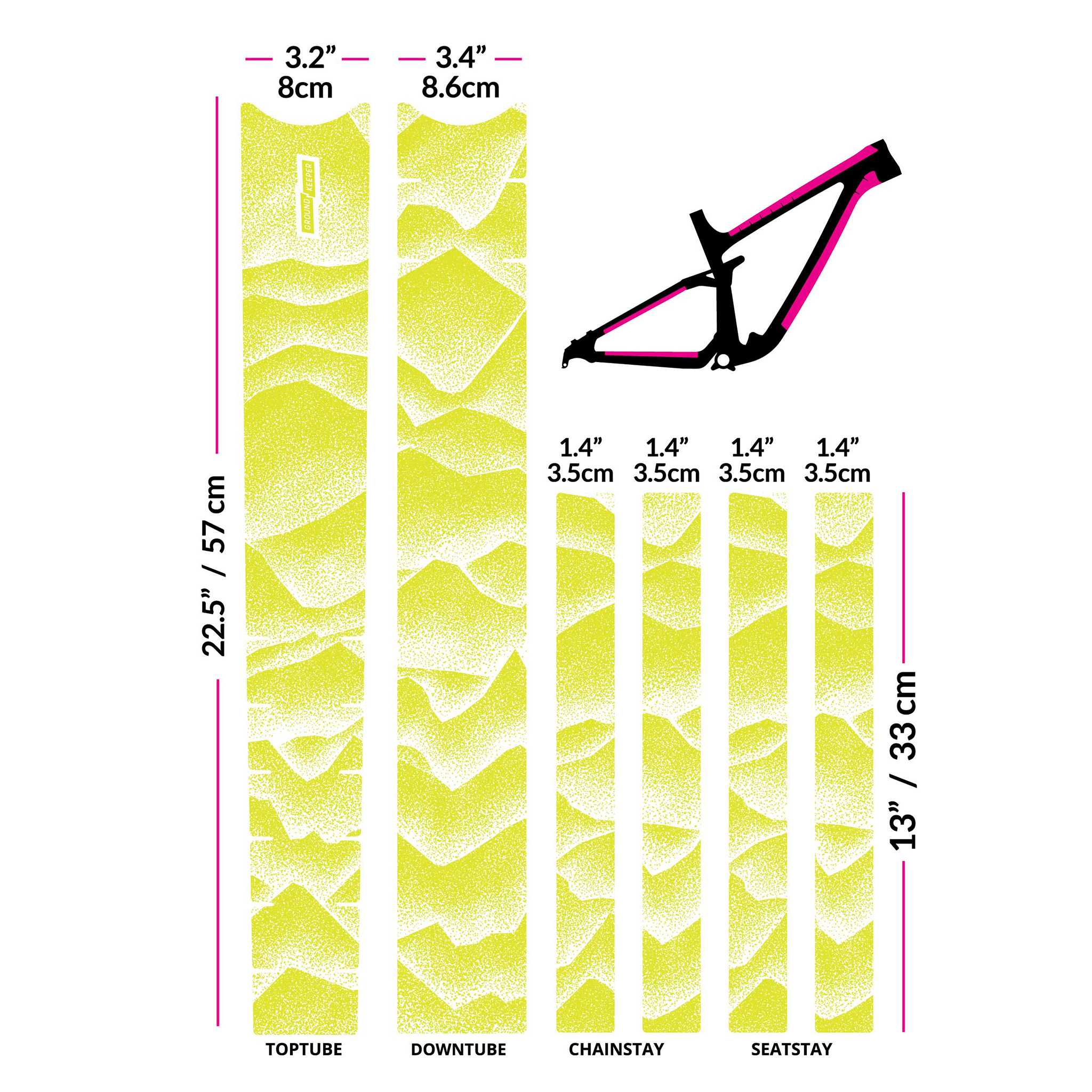 Ground Keeper Frame Keeper, Ridgelines Lemon Matte 