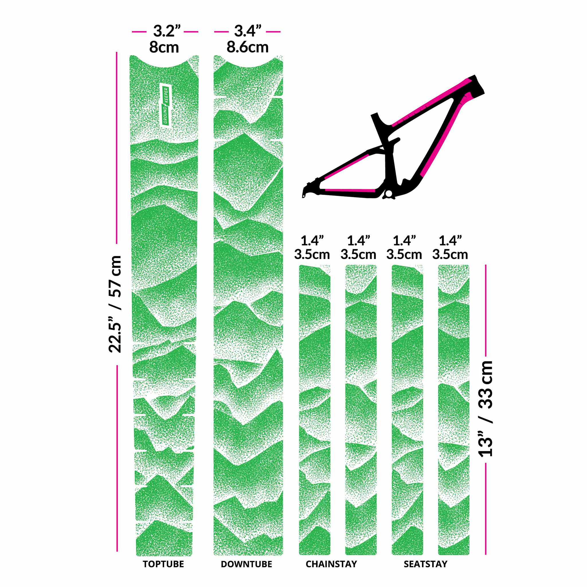 Ground Keeper Frame Keeper, Ridgelines Lime Matte 