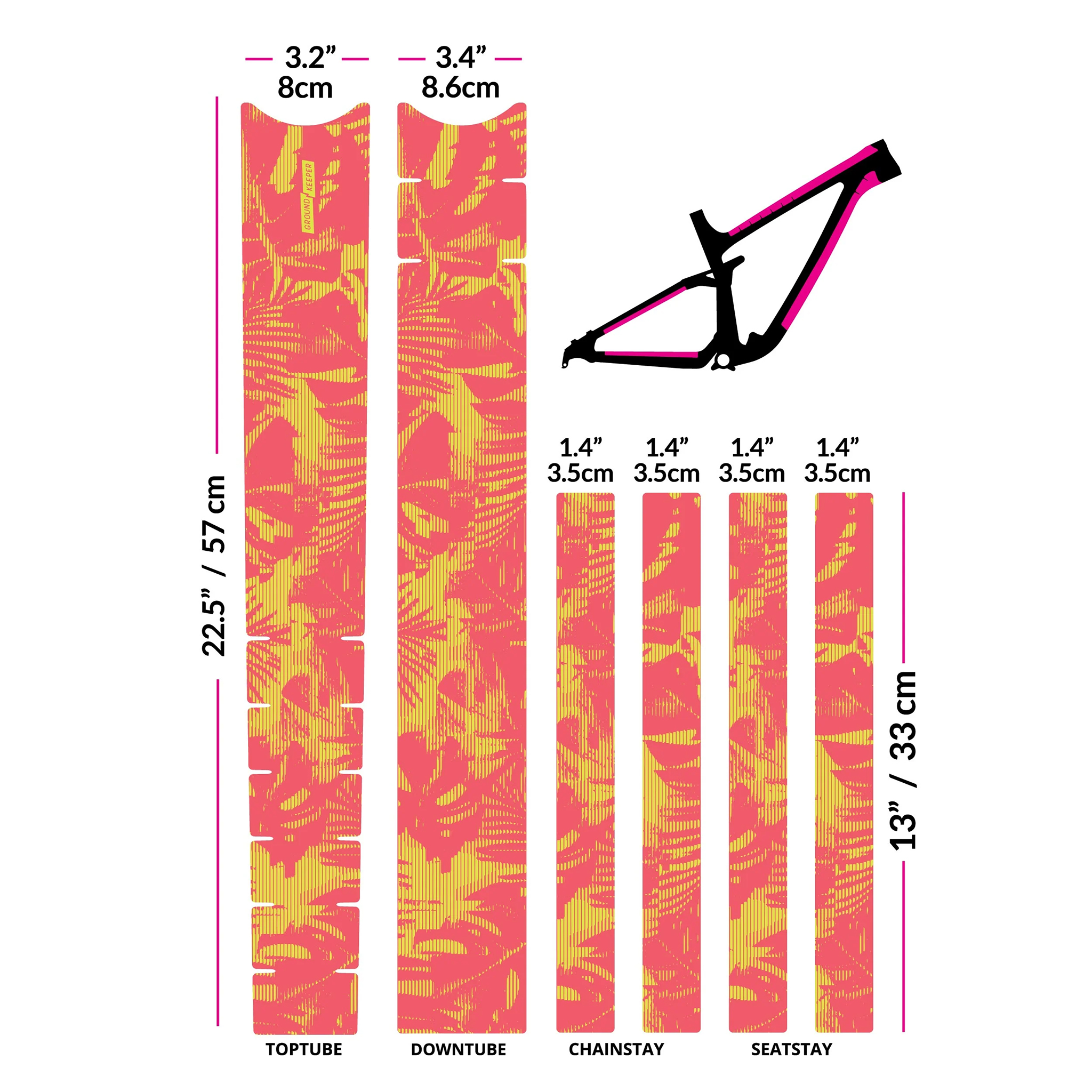 Ground Keeper Frame Keeper, Tropical Glitch Guava Lemon Matte