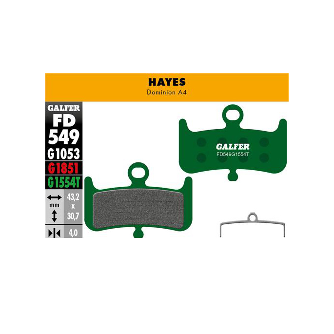 Galfer Disc Pads, Hayes Dominion A4, Pro