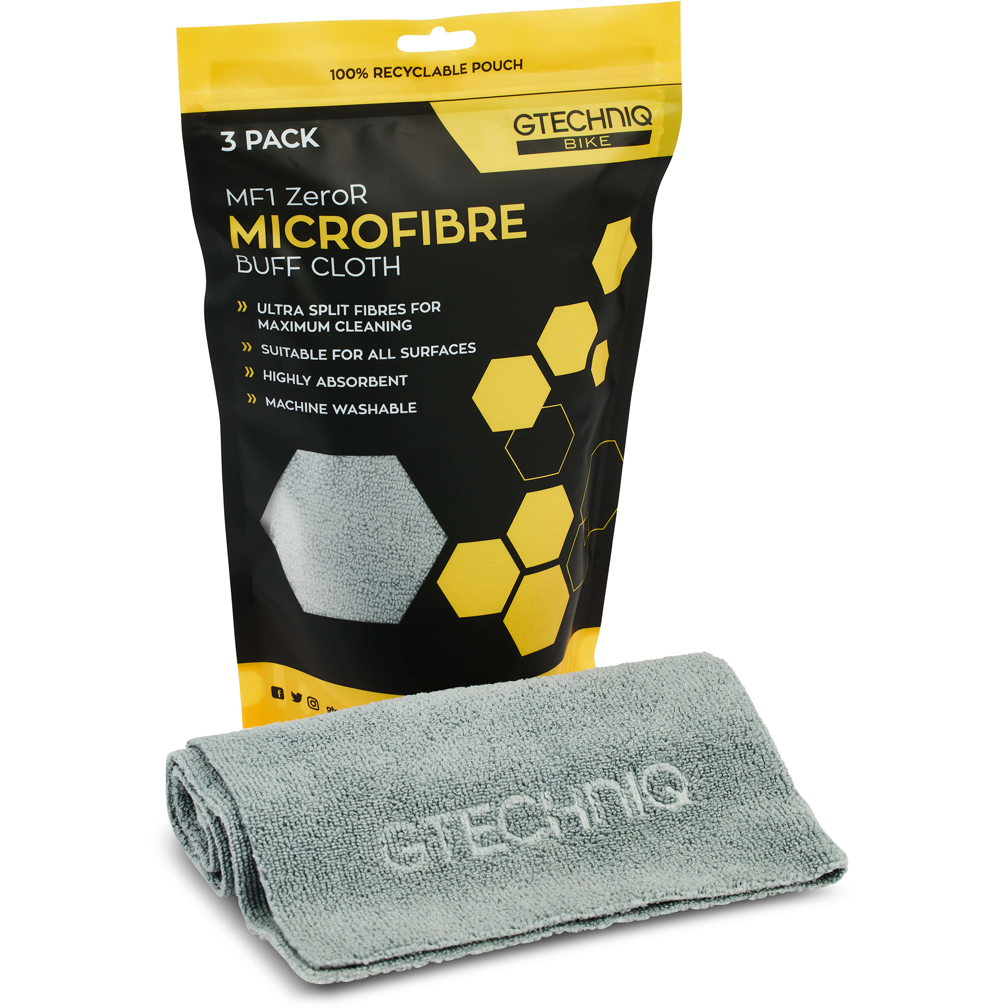 Gtechniq Bike Microfiber Cloths, 3/Count