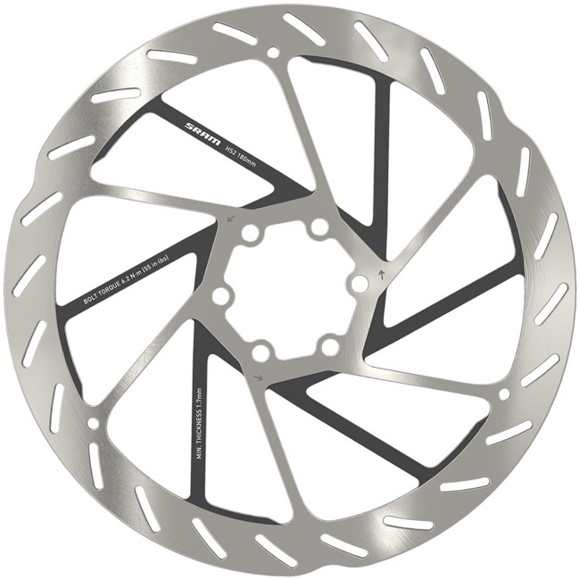 SRAM HS2 6-Bolt Rotor, Rounded, 180mm