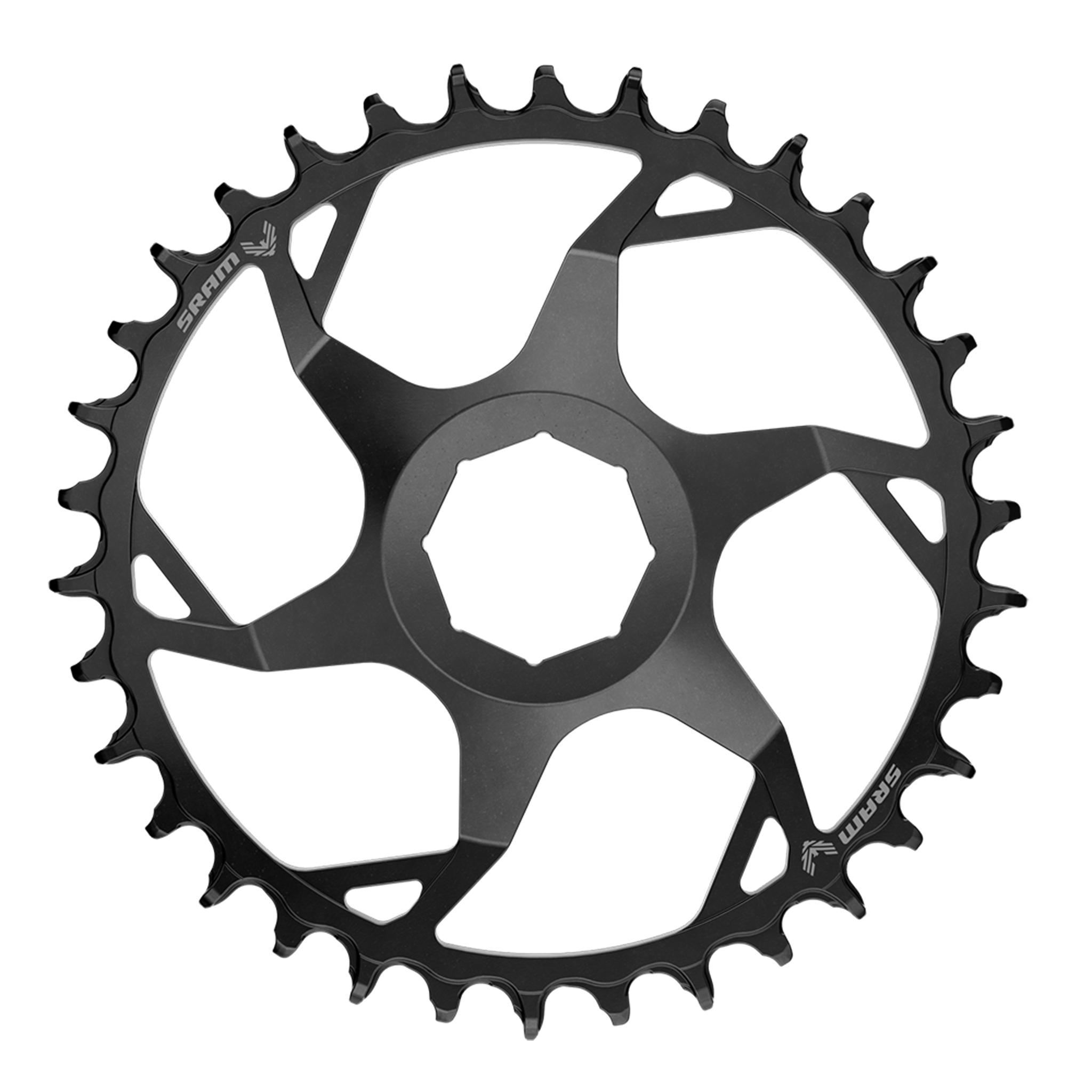 SRAM T-Type E-MTB Chainring, Brose CL55, 34t, Blk/Slv