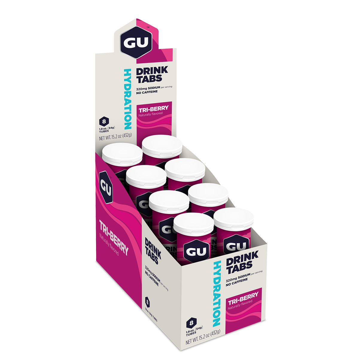 GU Hydration Tabs, Tri-Berry, 12/Count