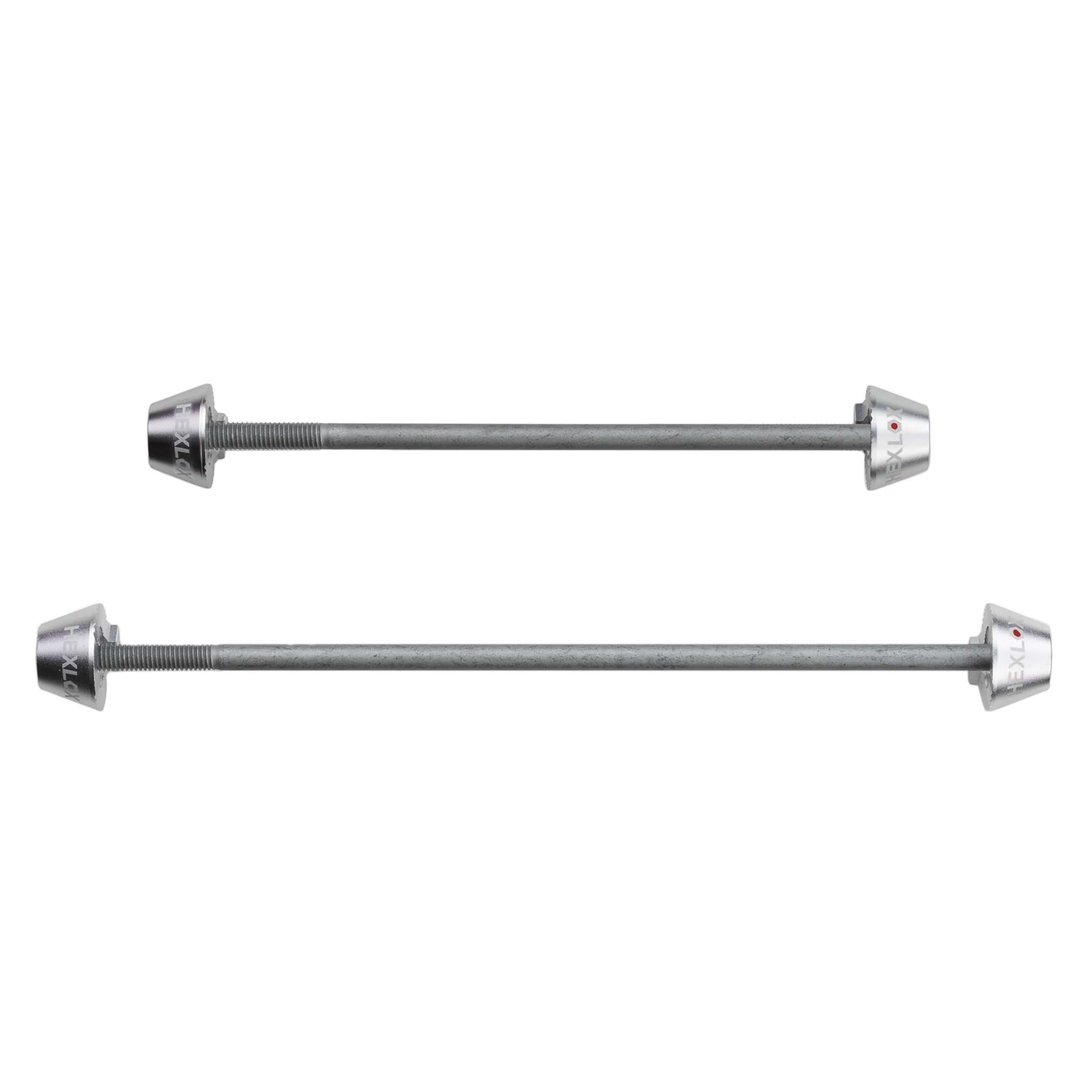 Hexlox Wheel Skewer, MTB, F/R Set, Silver