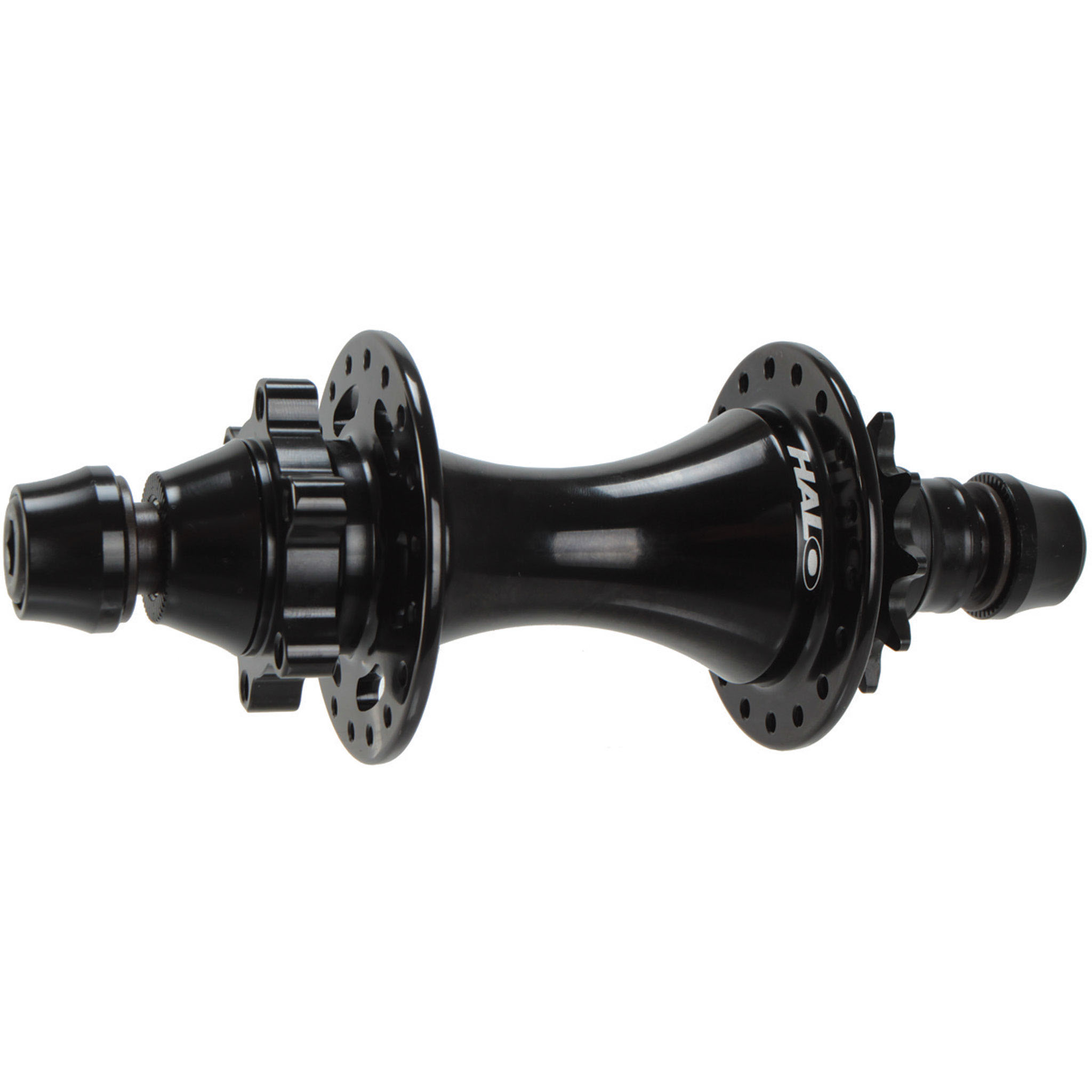 Halo DJD Bush Drive rear hub, (10/14mm) 36h, Black