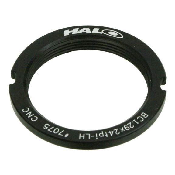 Halo Alloy Track Lockring, 1.29" X 24tpi, Black
