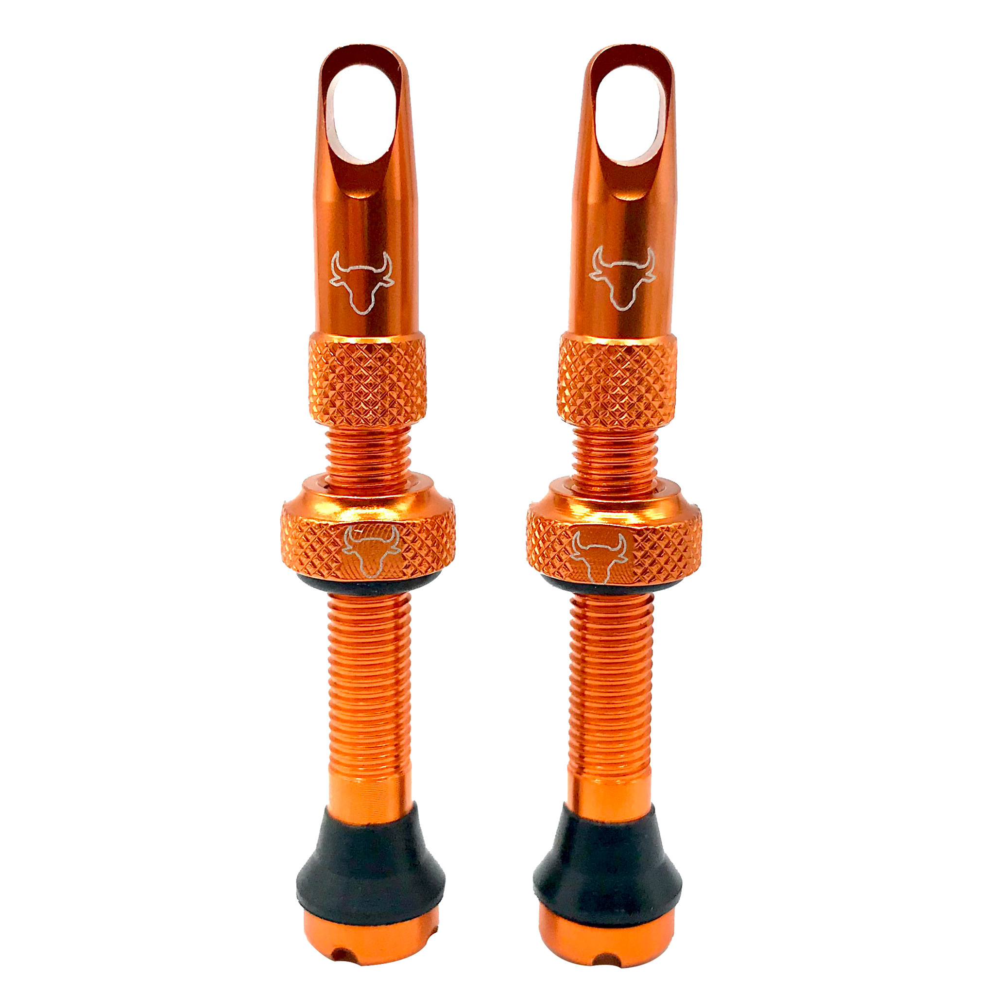 Hold Fast Cycling Tubeless Valve Stem, 42mm (Pair) - Orange