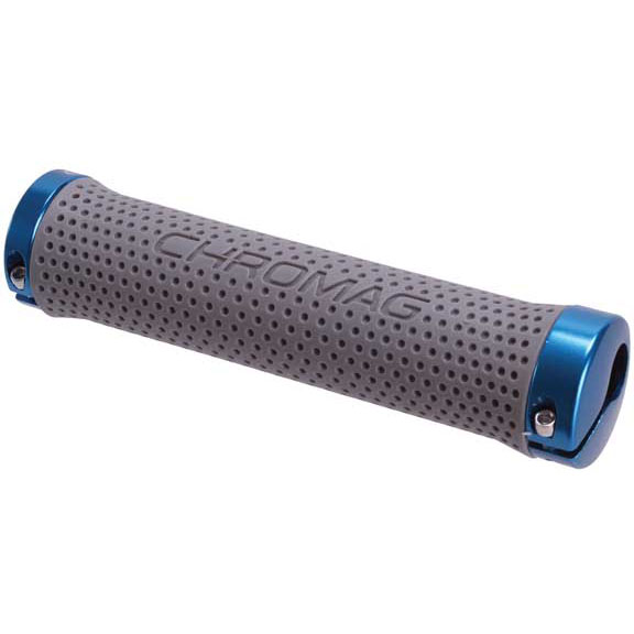 Chromag Basis Grips, Gray/Blue