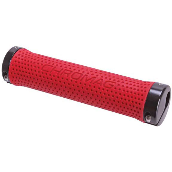 Chromag Basis Grips, Red/Black 