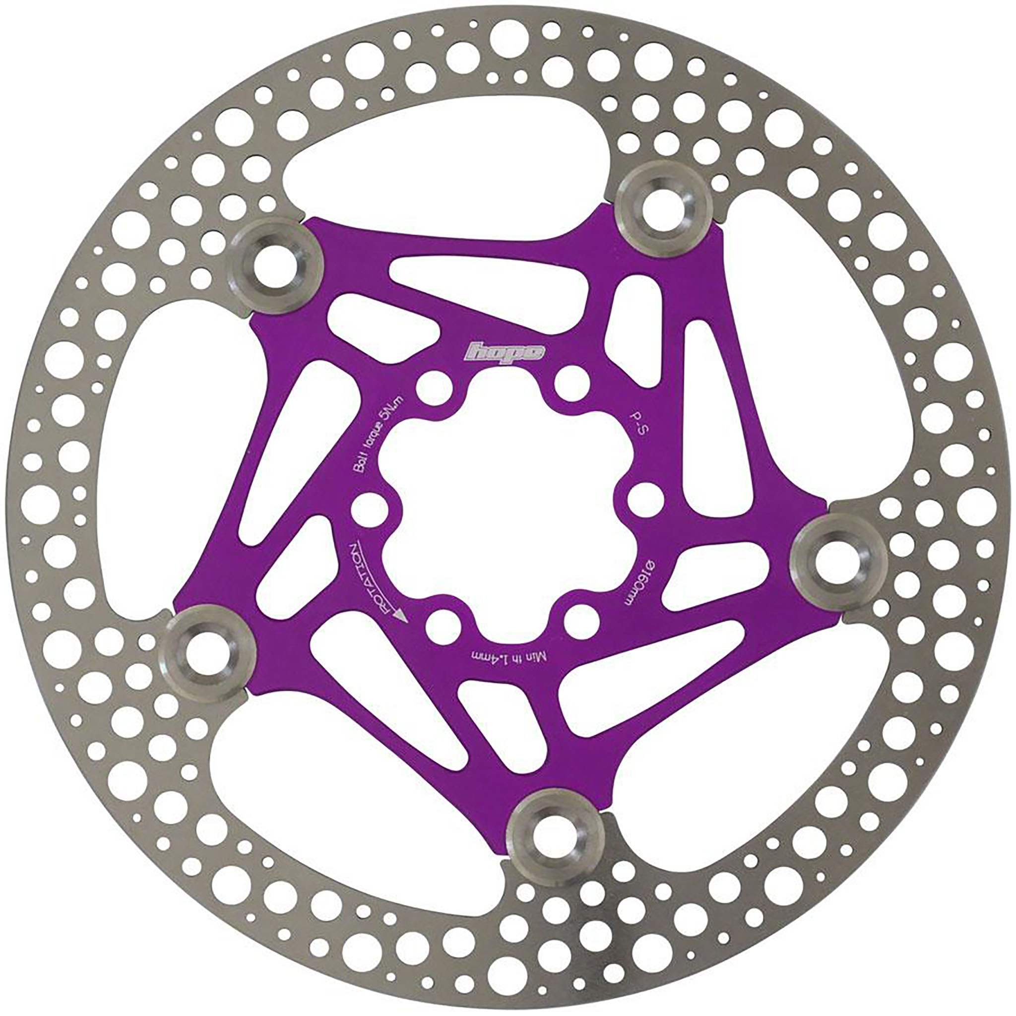 Hope Road Floating Rotor, 160mm, Purple