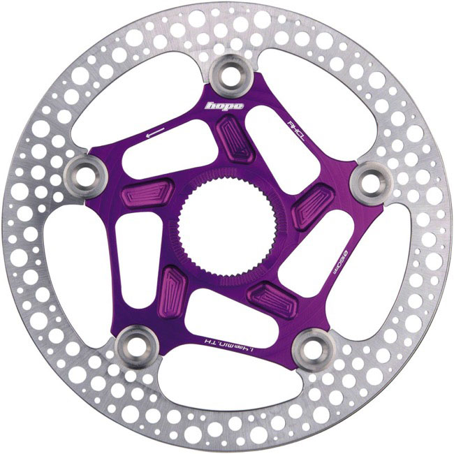 Hope Road Center Lock Floating Rotor, 160mm, Purple