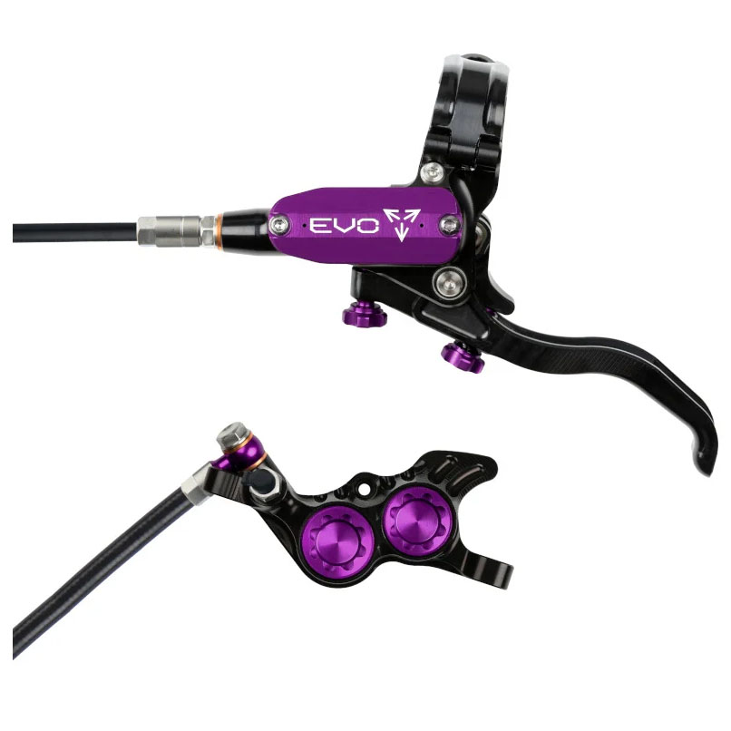 Hope Tech 4 Evo GR4 Disc Brake, Left/Front, 74mm, Blk/Prp