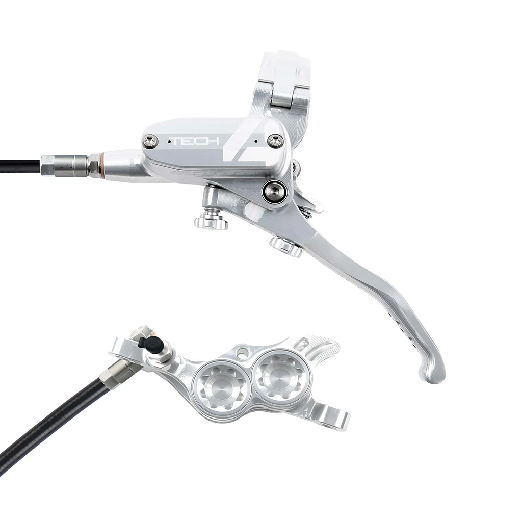 Hope Tech 4 E4 Disc Brake, Left/Front, 74mm, Silver/Silver