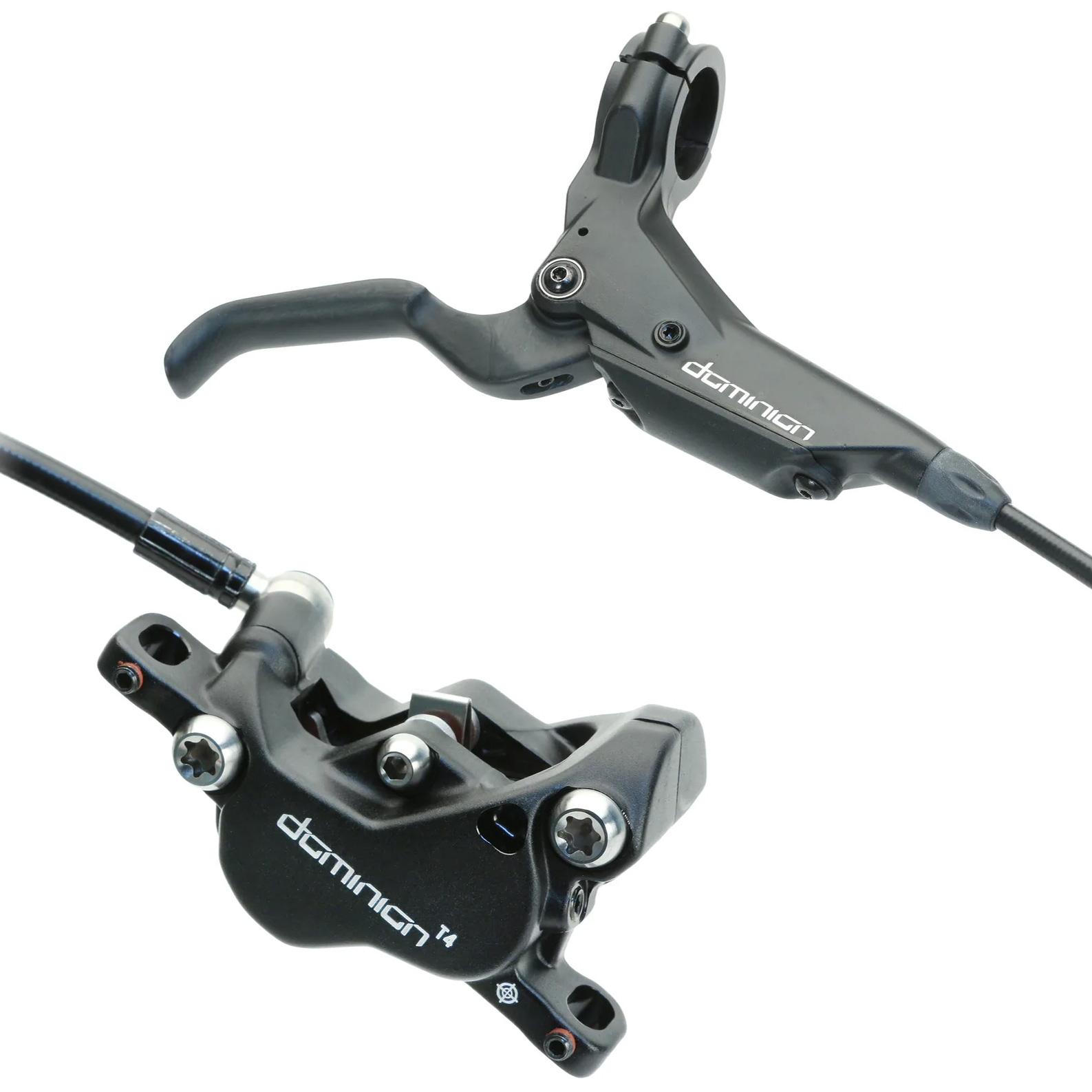 Hayes Brake Dominion T4 Disc Brake, Right/Rear, Black/Carbon