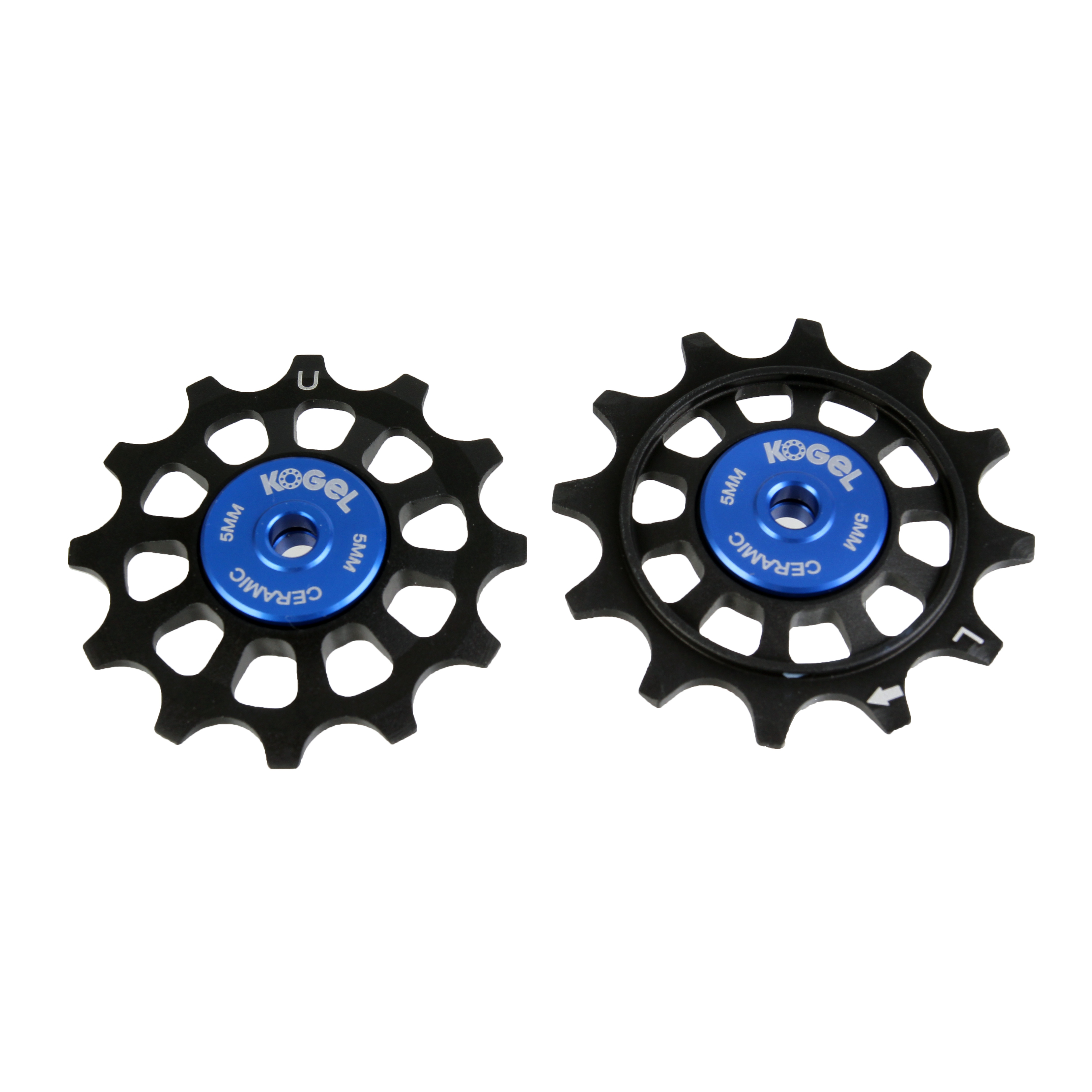 Kogel Bearings 12/12T Hybrid Ceramic Pulley Set Shim 11, Cross - Blk