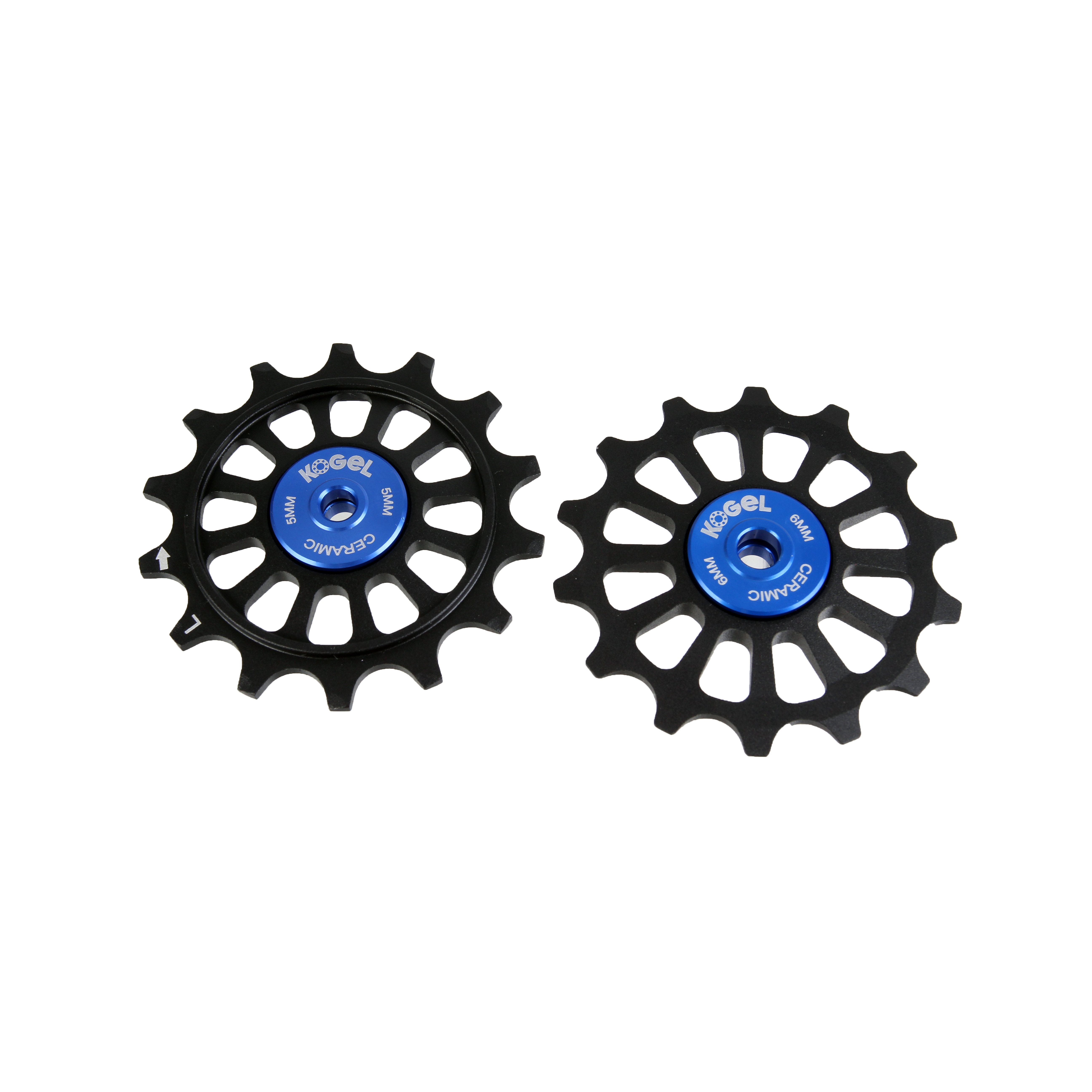 Kogel Bearings 14/14T Hybrid Ceramic Pulley Set SRAM 12, Cross - Blk