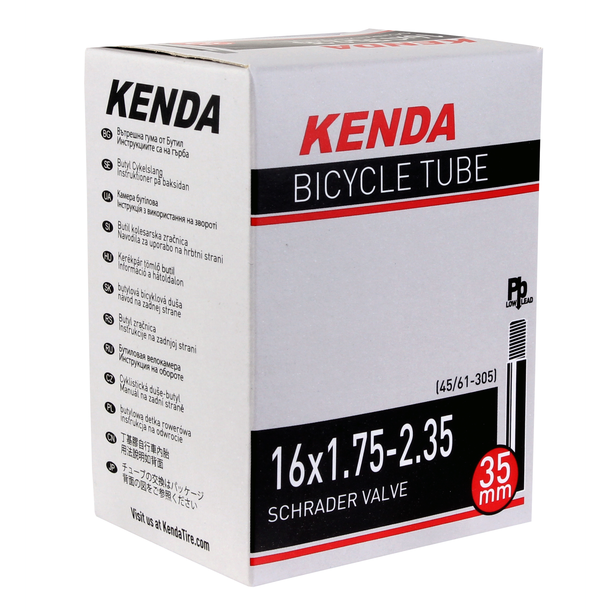 Kenda Butyl-LL Tube, 16 x 1.75-2.35" SV - Each