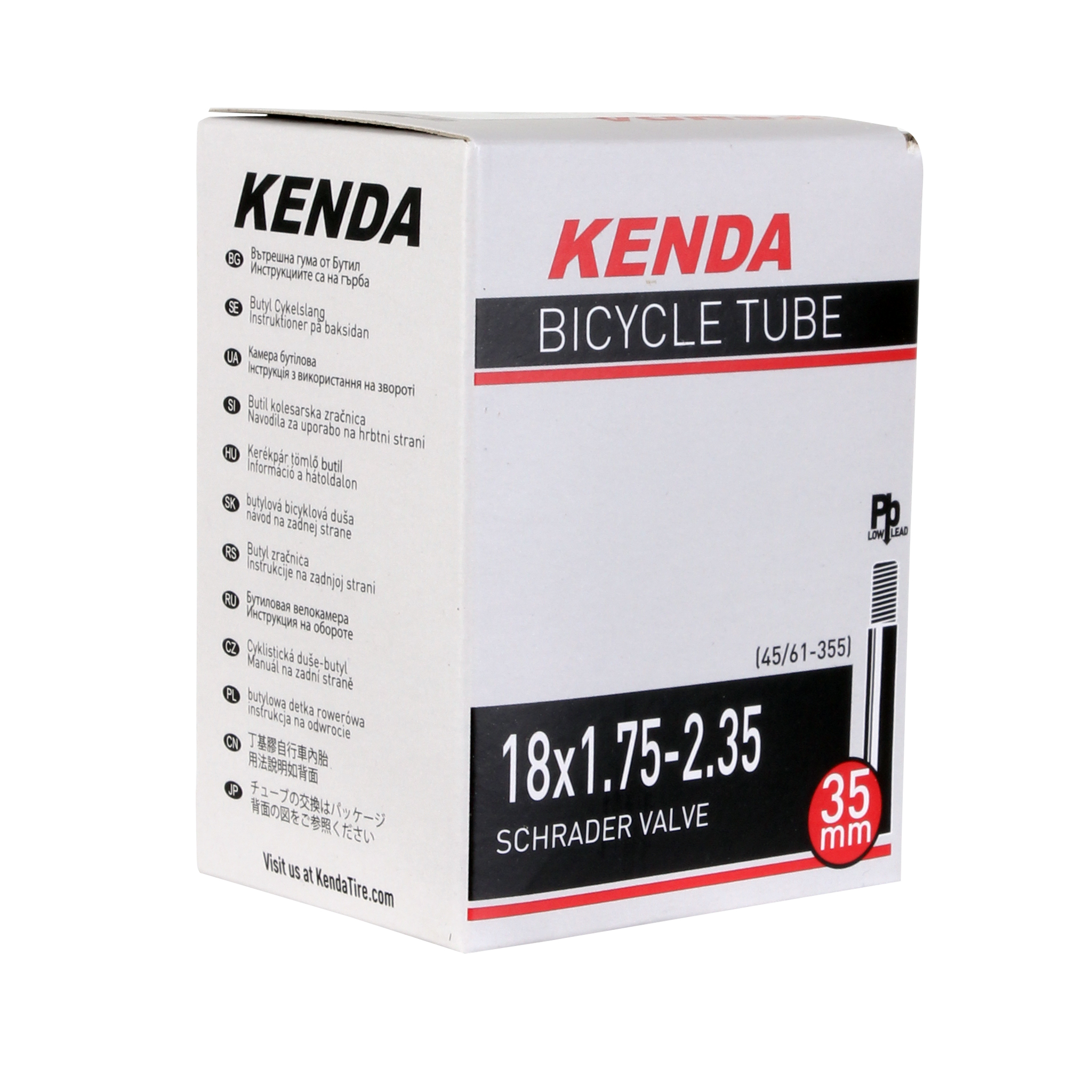 Kenda Butyl-LL Tube, 18 x 1.75-2.35" SV Each