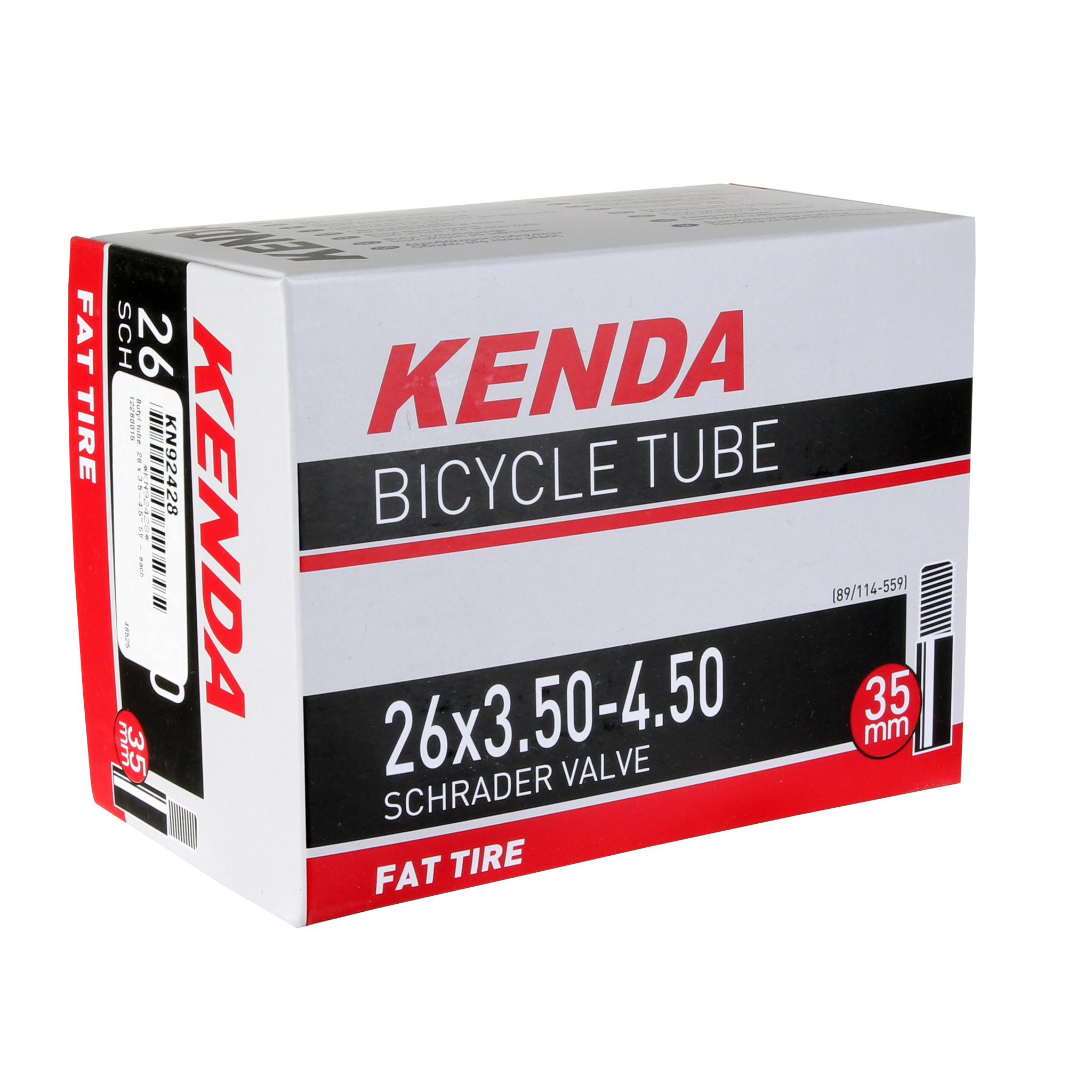 Kenda Butyl Tube, 26 x 3.5-4.5" SV - Each