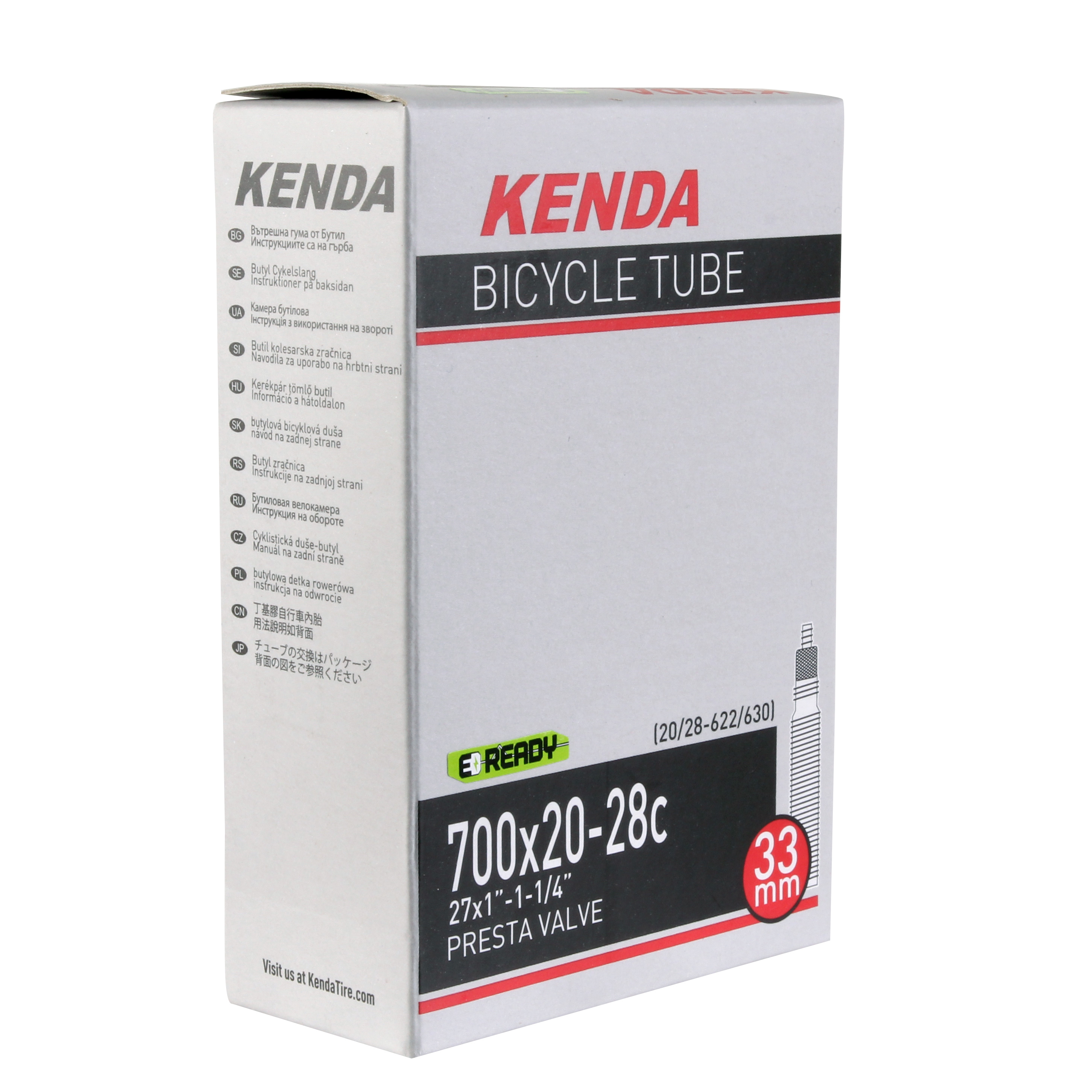 Kenda Butyl Tube, 700 x 20-28, PV 48mm - Each