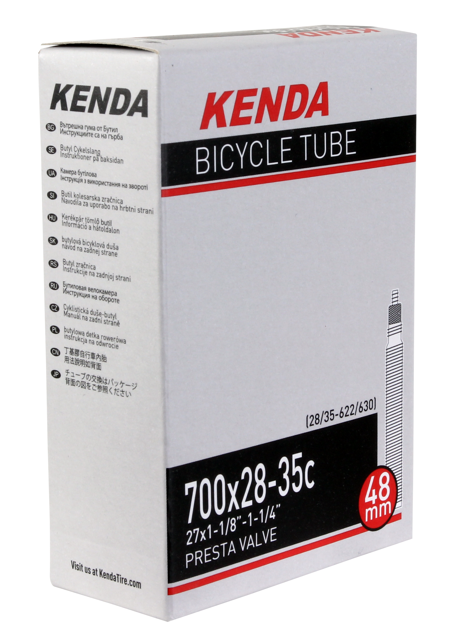 Kenda Butyl Tube, 700 x 28-35, PV 60mm - Each