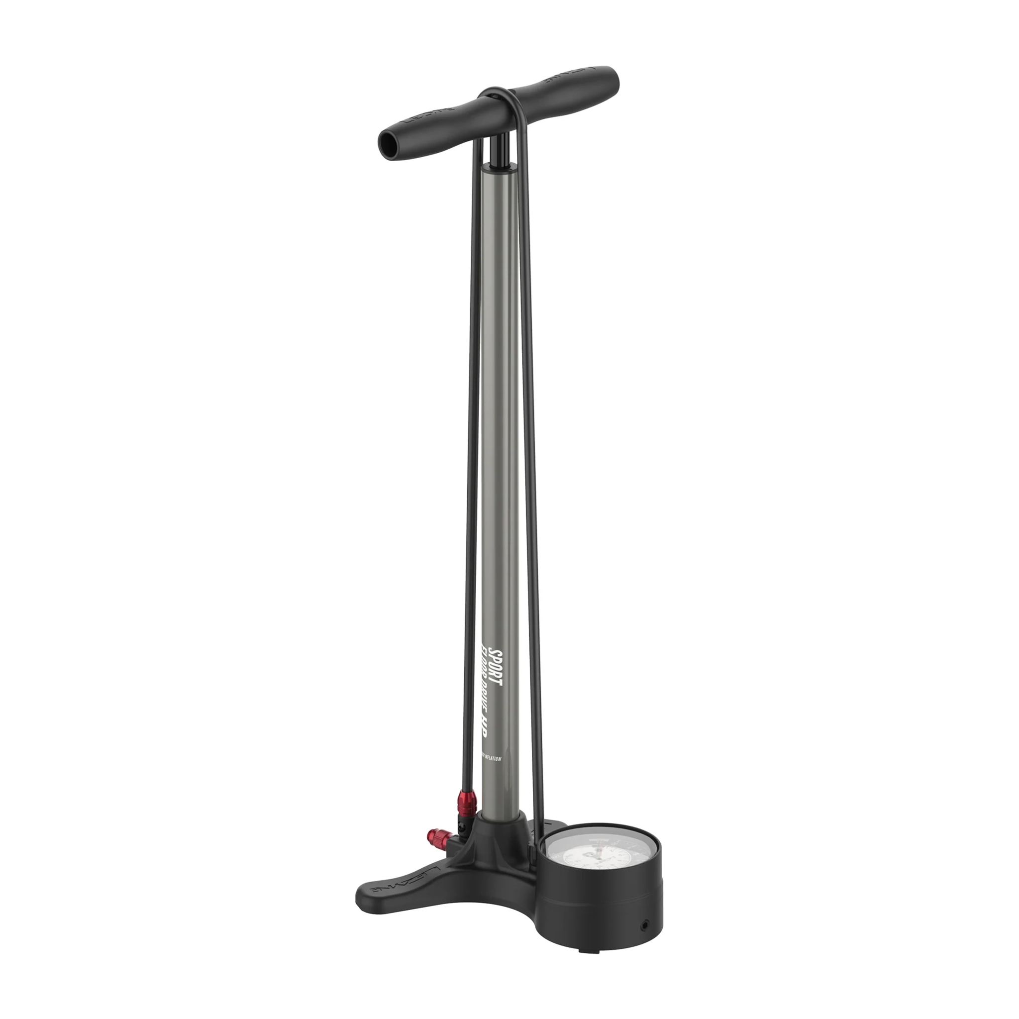 Lezyne Sport Floor Drive 3.5 DV Pump, Flat Gray