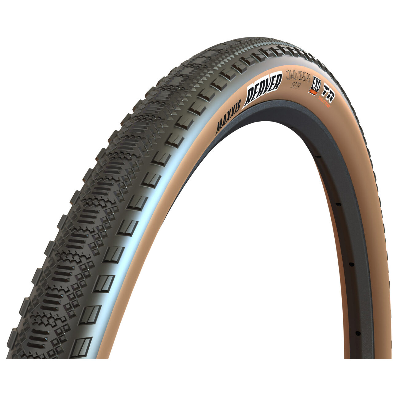 Maxxis Reaver Tire, 700x45, DC/EXO/TR, Black/Tanwall 