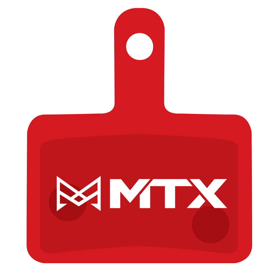 MTX Braking Disc Pads, Shimano (B-type 2-piston) TRP, Red Label