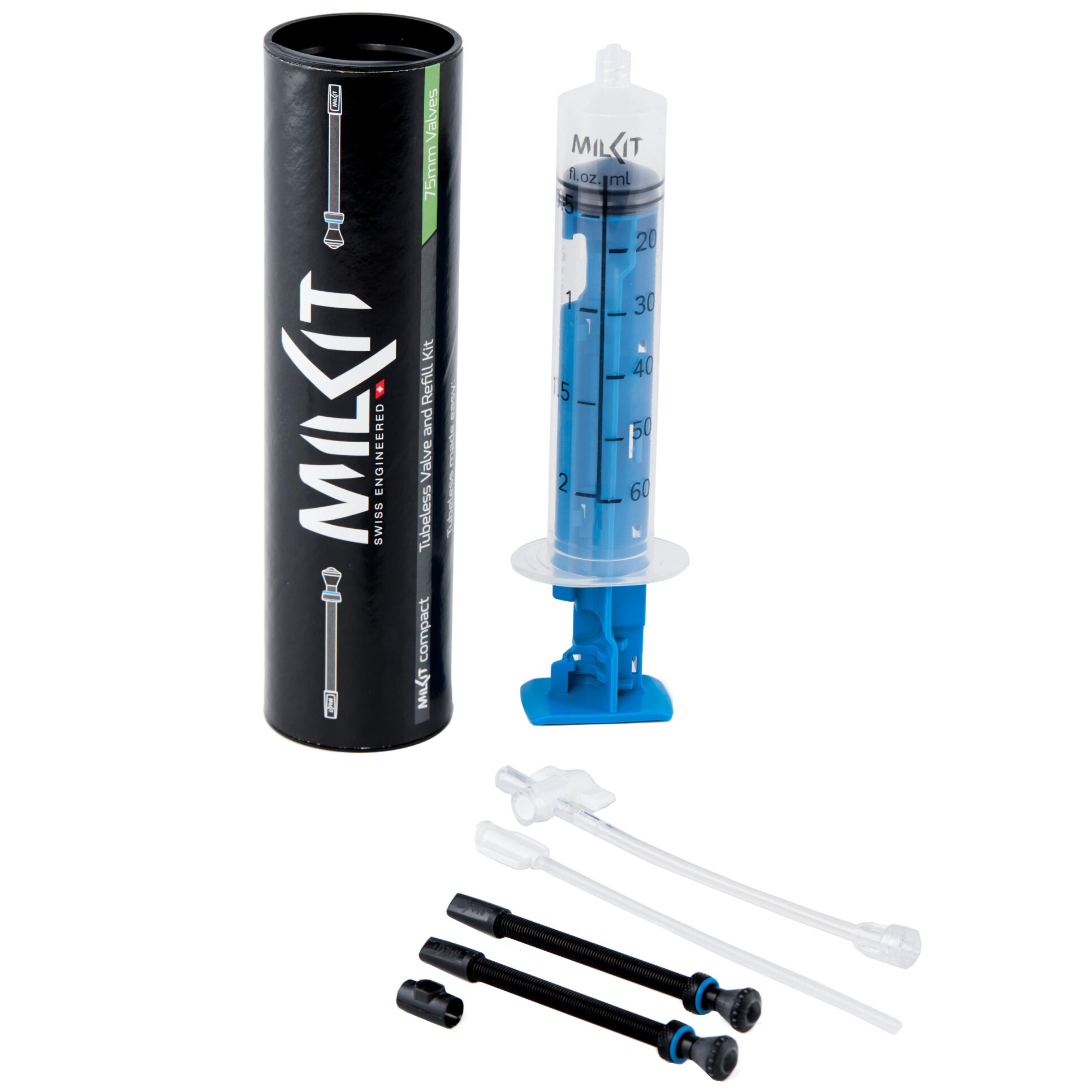 MilKit Compact Tubeless Valve and Applicator Kit - 75mm