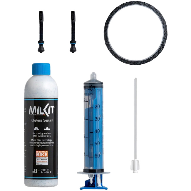 MilKit Tubeless Conversion Kit, Stem 45mm, Rim Strip 32mm