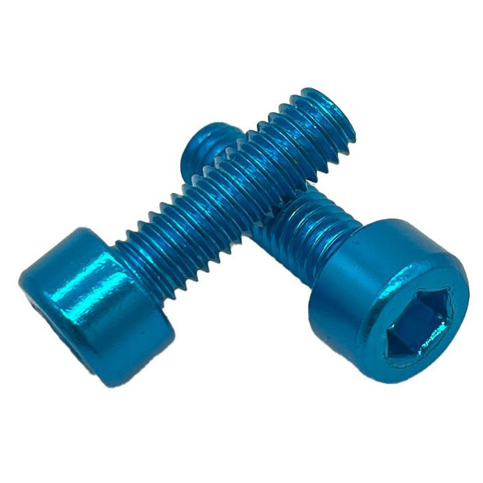 Miles Wide Anodized Cage Bolt, Blue