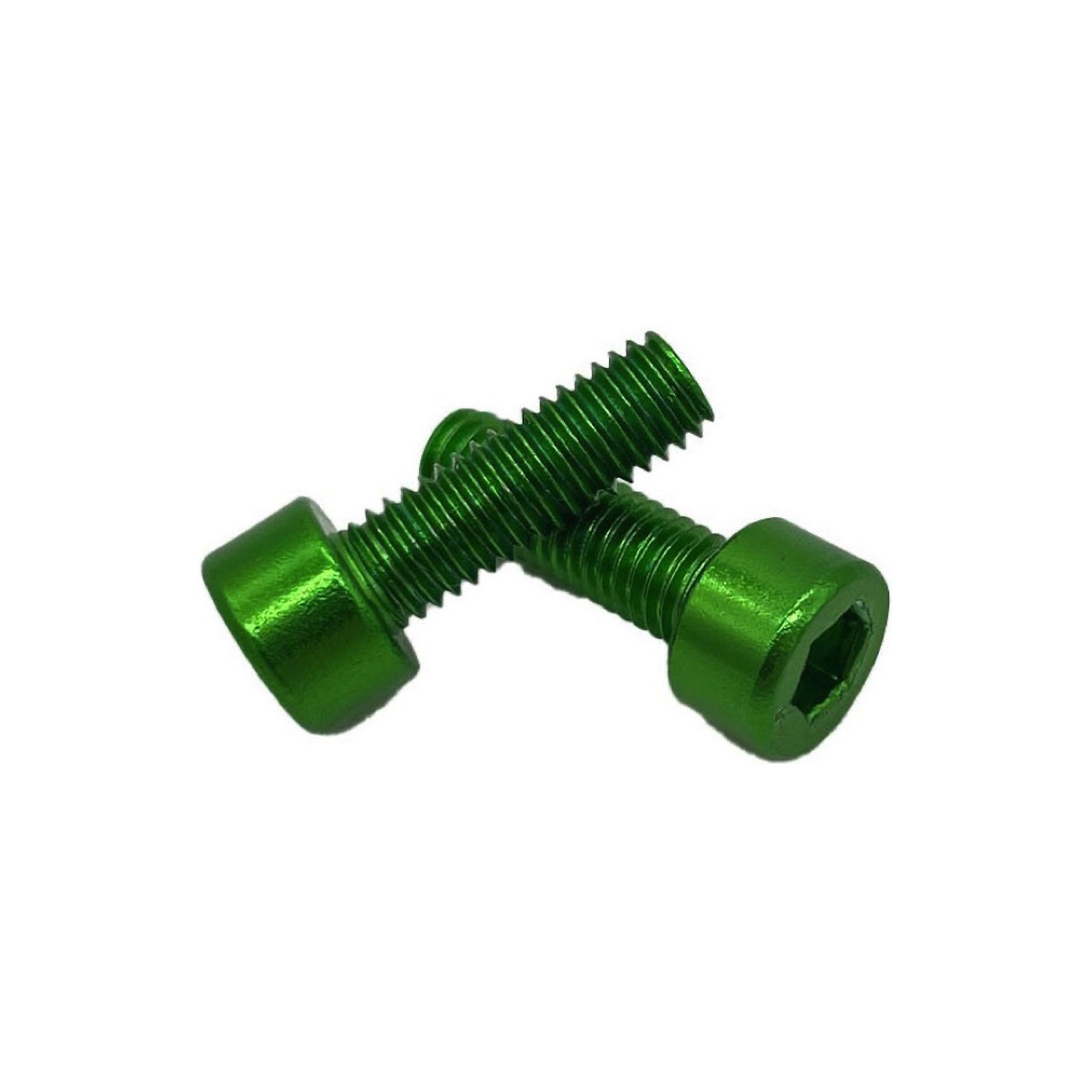 Miles Wide Anodized Cage Bolt, Lime Green, Pair