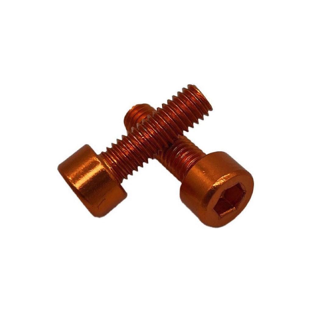 Miles Wide Anodized Cage Bolt, Orange, Pair