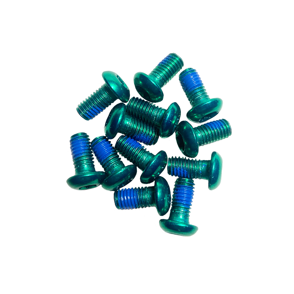 Miles Wide Steel Rotor Bolts, Green