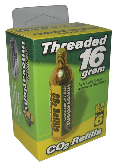 Genuine Innovations CO2 Cart, 16g Threaded - 6/Pack ORM-D