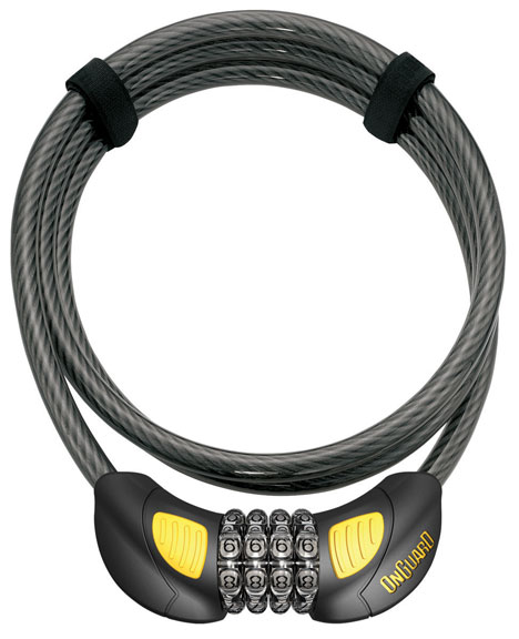 OnGuard Terrier Combo Cable Lock, Glow 1828mm x 10mm