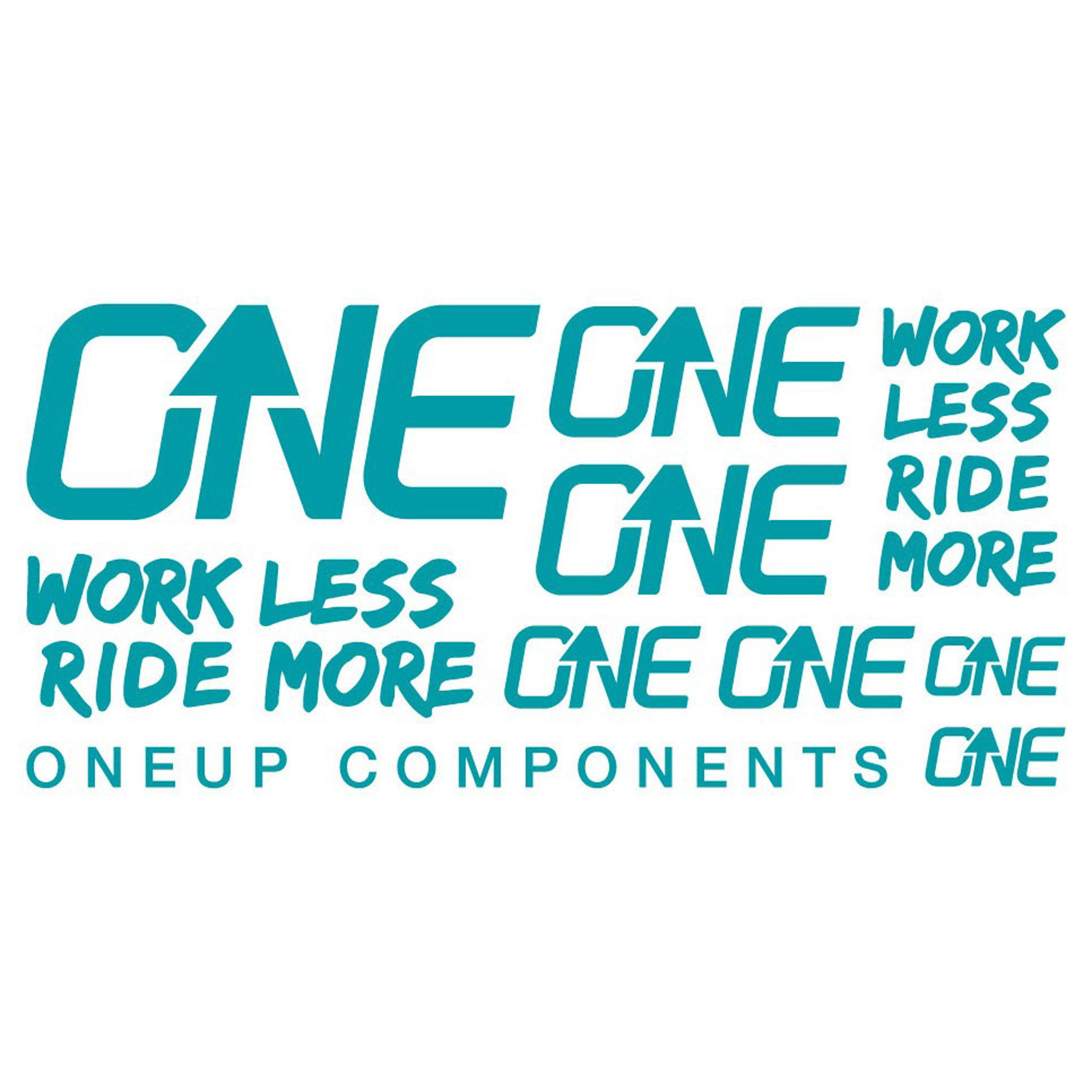 OneUp Components Riser Bar Decal Kit, Turquoise