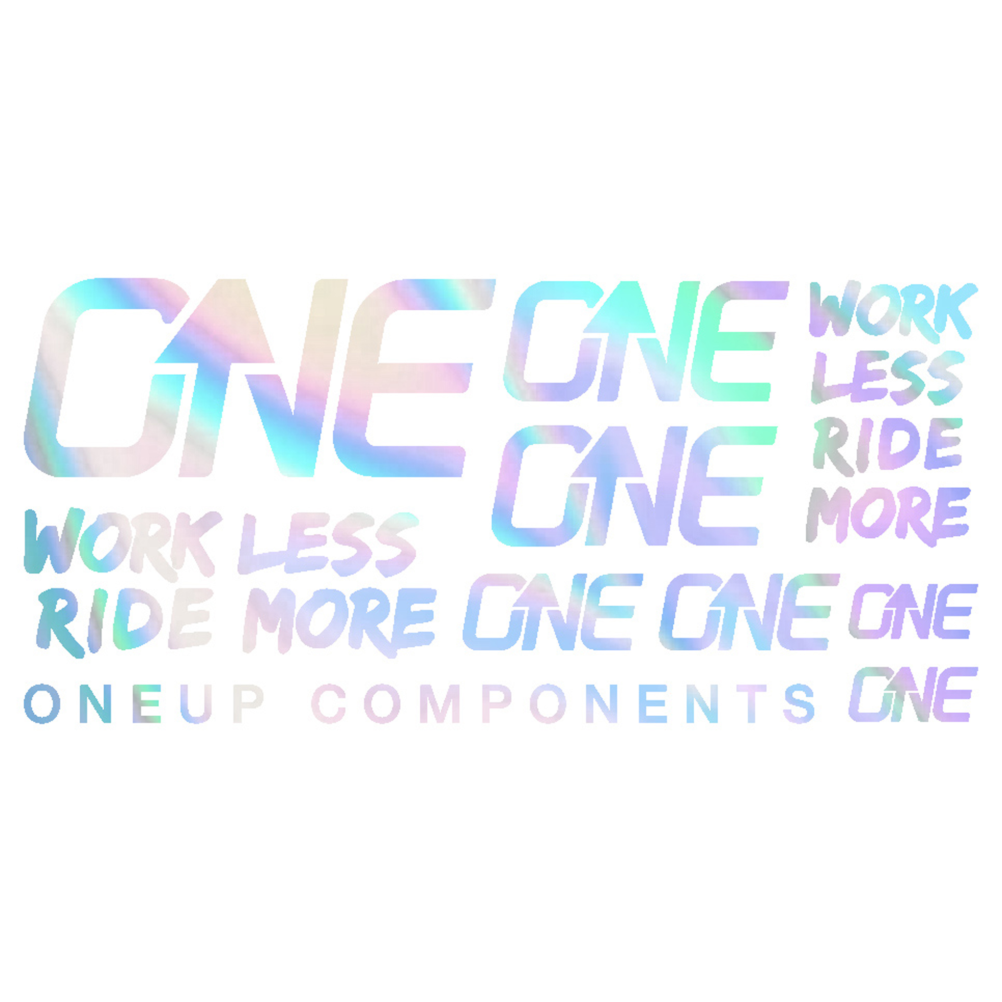 OneUp Components Riser Bar Decal Kit, Oil Slick
