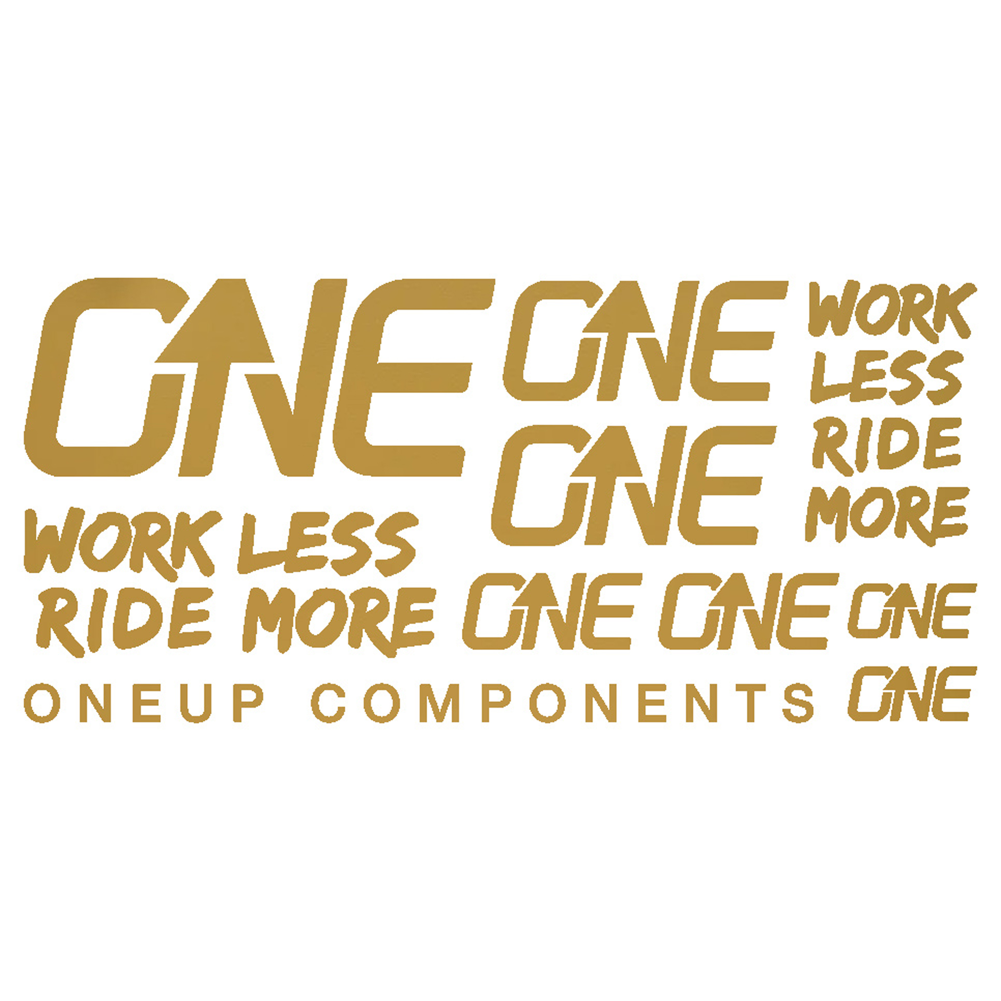 OneUp Components Riser Bar Decal Kit, Gold