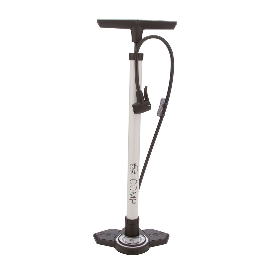 Planet Bike Comp Floor Pump w/ Gauge, White