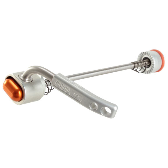Paul Components Quick Release Skewer, 100mm (Front) - Silver w/Orange