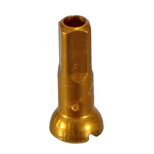 Sapim Secure Lock Alloy Nipple, 14g/14mm, Gold, 100/Count